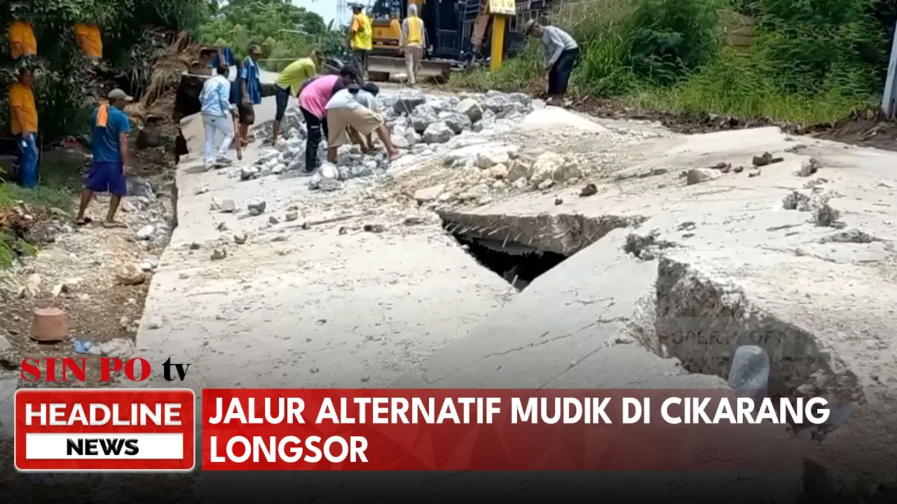 Jalur Alternatif Mudik Di Cikarang Longsor