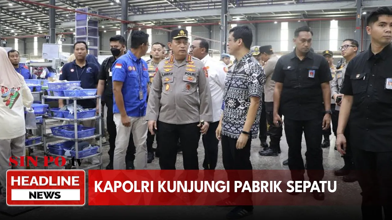 Kapolri Kunjungi Pabrik Sepatu