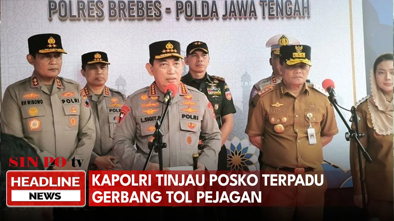 Kapolri Tinjau Posko Terpadu Gerbang Tol Pejagan