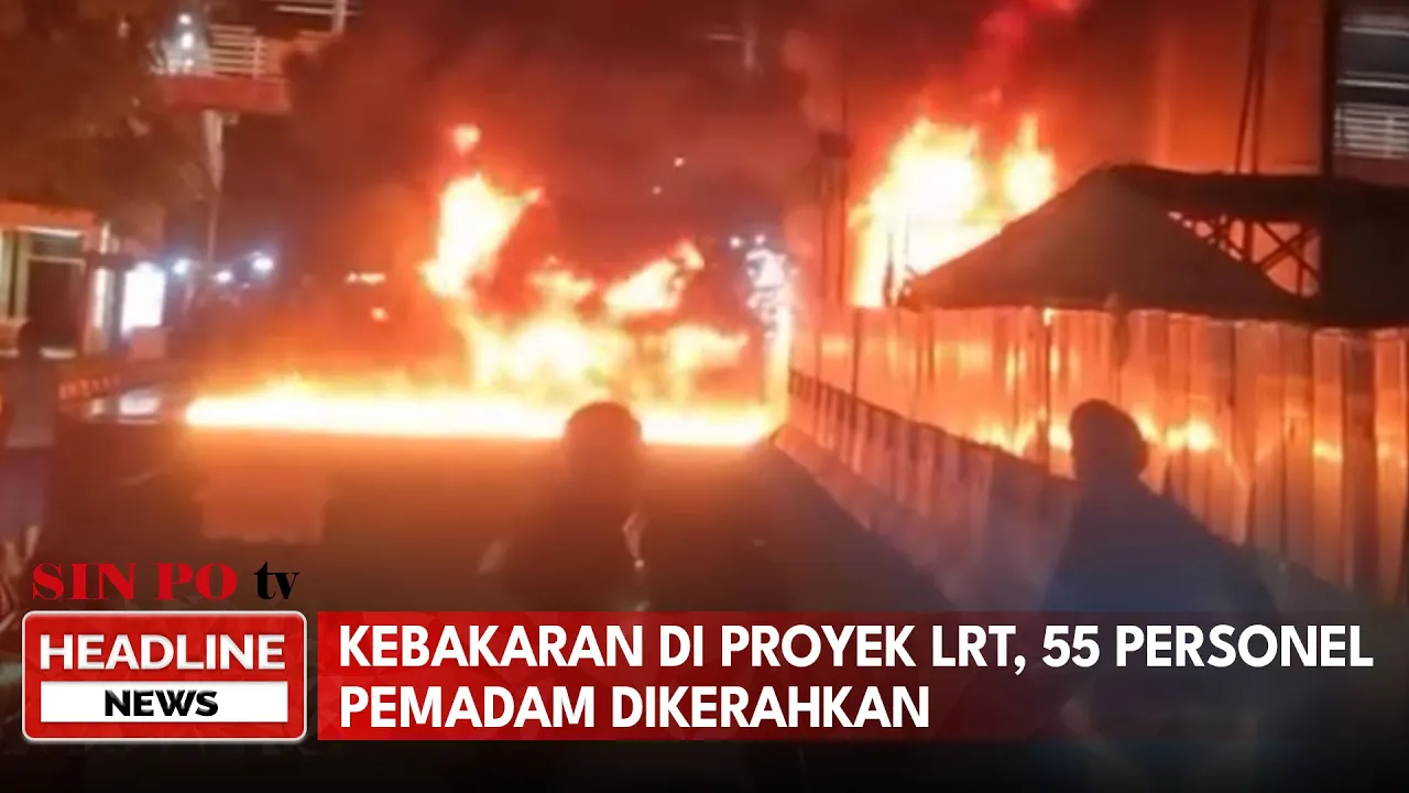 Kebakaran di Proyek LRT, 55 Personel Pemadam Dikerahkan