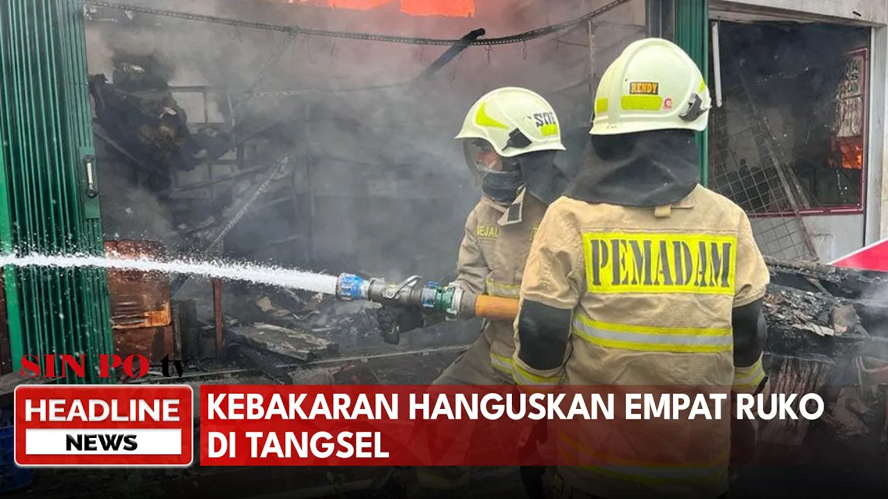Kebakaran Hanguskan Empat Ruko Di Tangsel