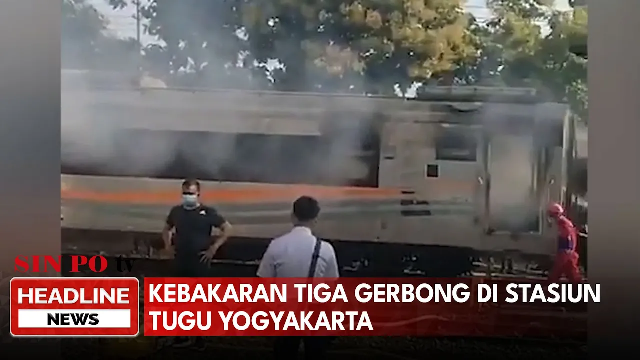 Kebakaran Tiga Gerbong di Stasiun Tugu Yogyakarta