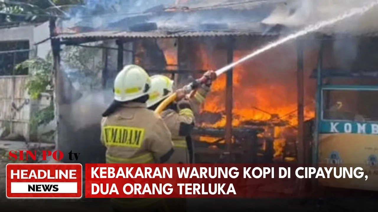 Kebakaran Warung Kopi di Cipayung, Dua Orang Terluka