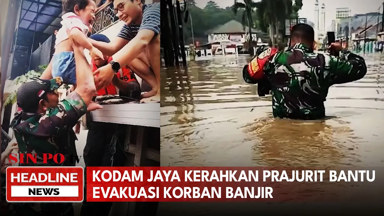 Kodam Jaya Kerahkan Prajurit Bantu Evakuasi Korban Banjir