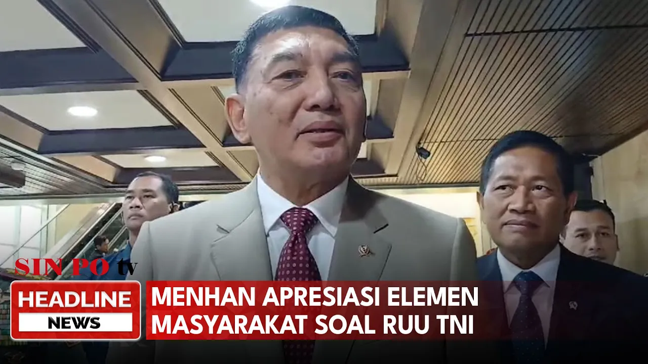 Menhan Apresiasi Elemen Masyarakat Soal RUU TNI