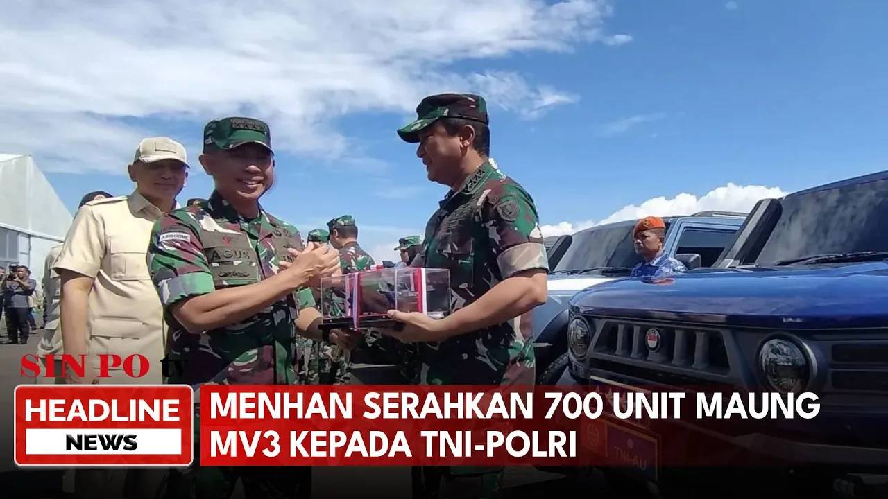 Menhan Serahkan 700 Unit Maung MV3 Kepada TNI-Polri