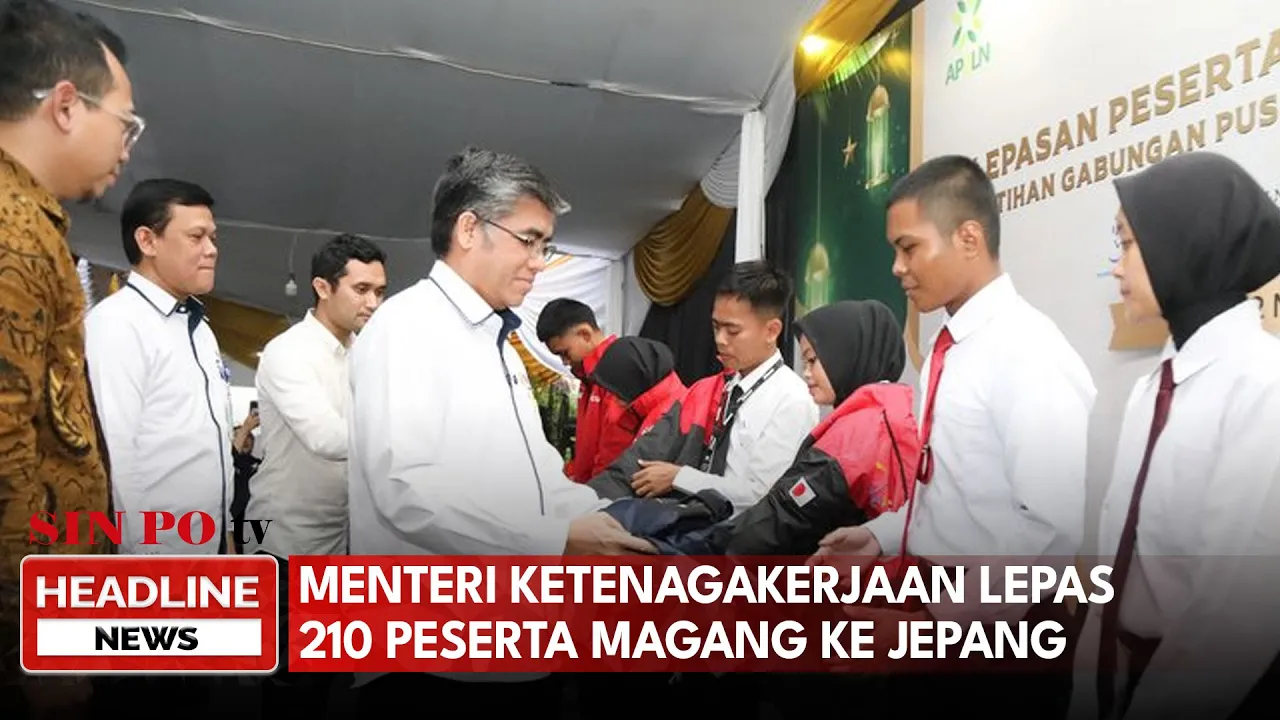 Menteri Ketenagakerjaan Lepas 210 Peserta Magang ke Jepang