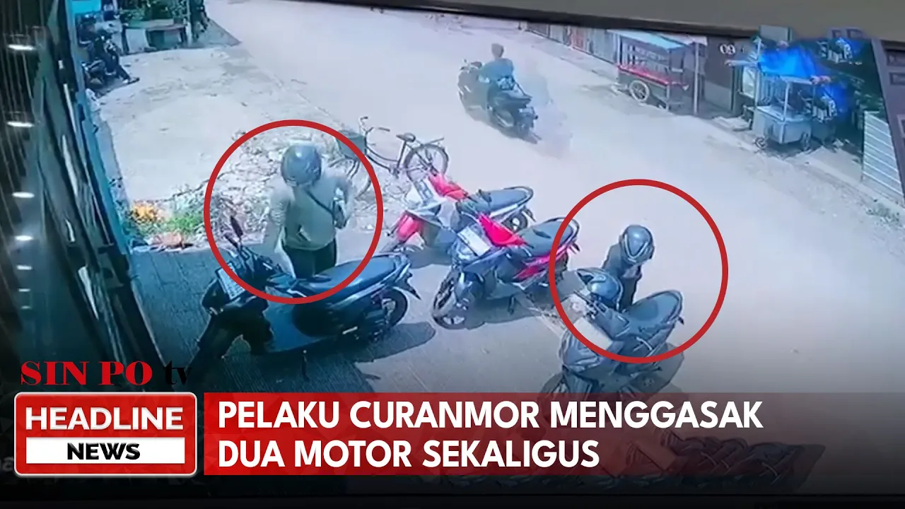 Pelaku Curanmor Menggasak Dua Motor Sekaligus