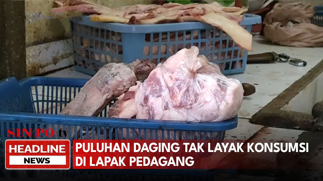Petugas Temukan Puluhan Daging Tak Layak Konsumsi Di Lapak Pedagang