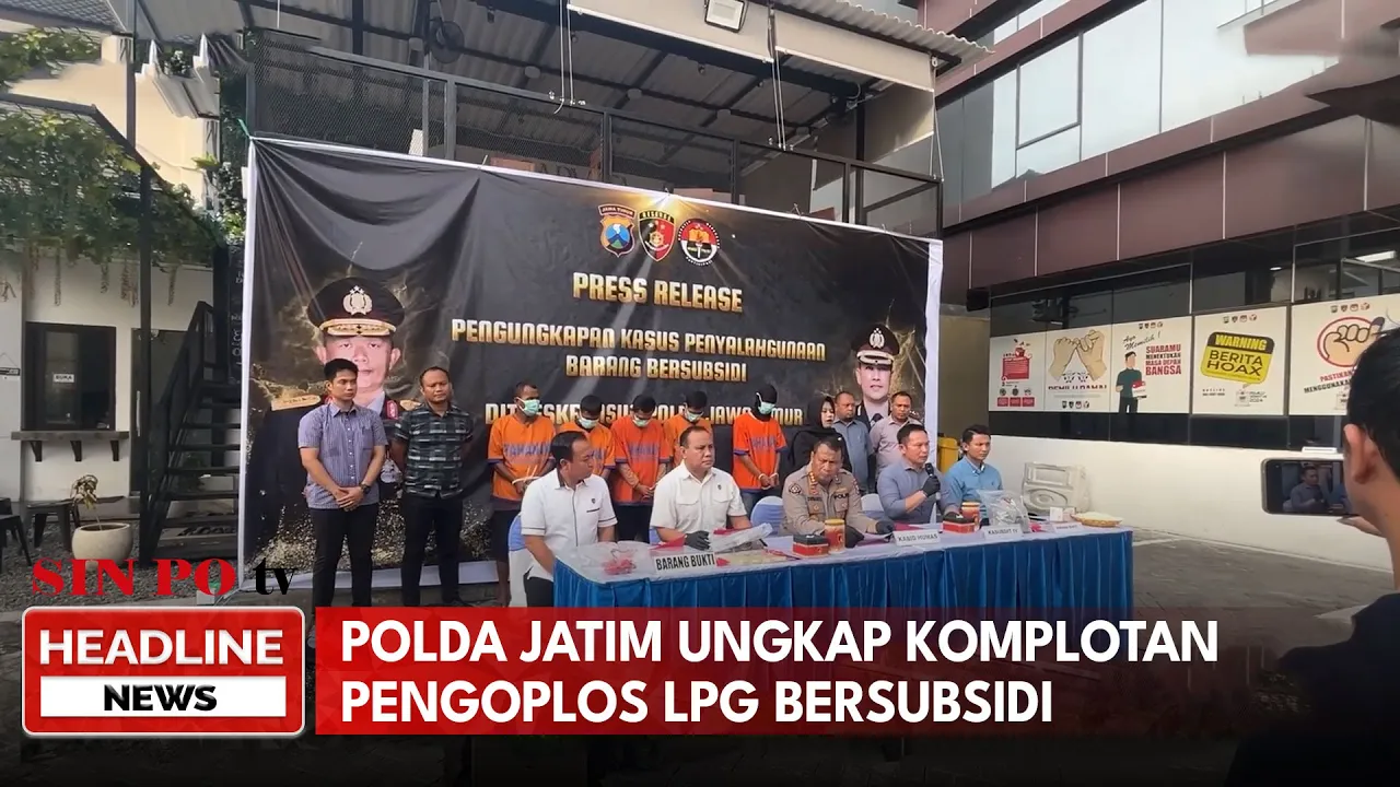 Polda Jatim Ungkap Komplotan Pengoplos Lpg Bersubsidi