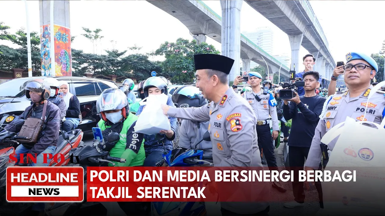 Polri dan Media Bersinergi Berbagi Takjil Serentak