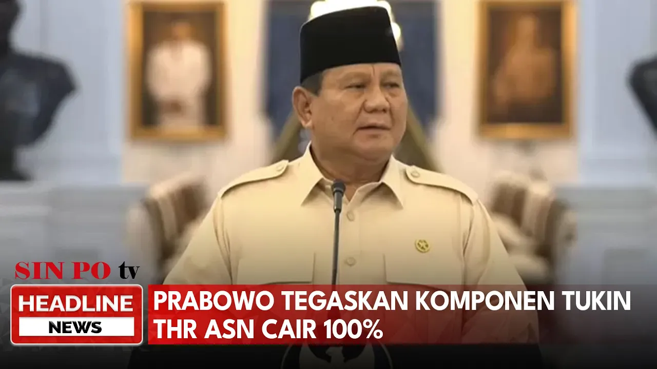 Prabowo Tegaskan Komponen Tukin THR ASN Cair 100%