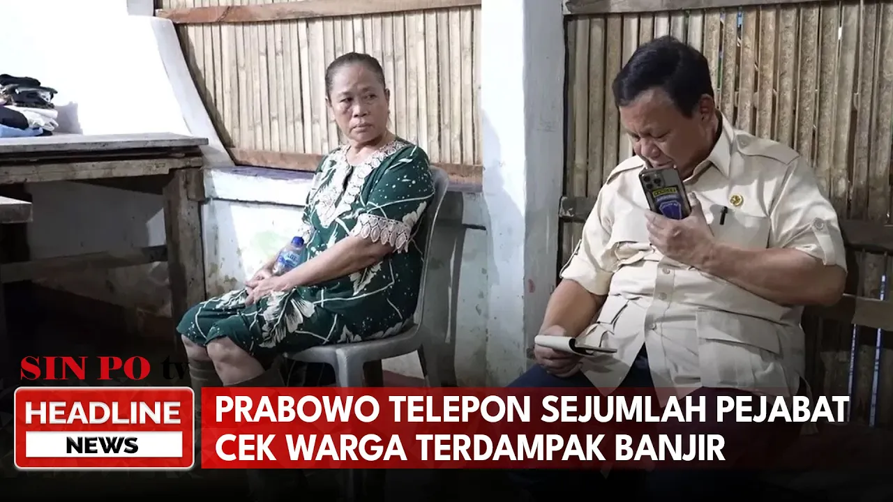 Prabowo Telepon Sejumlah Pejabat Cek Warga Terdampak Banjir