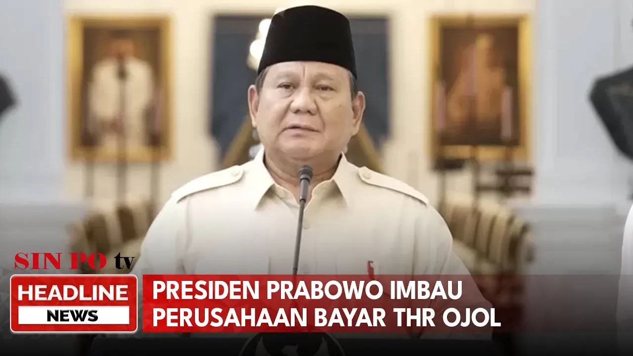 Presiden Prabowo Imbau Perusahaan Bayar THR Ojol