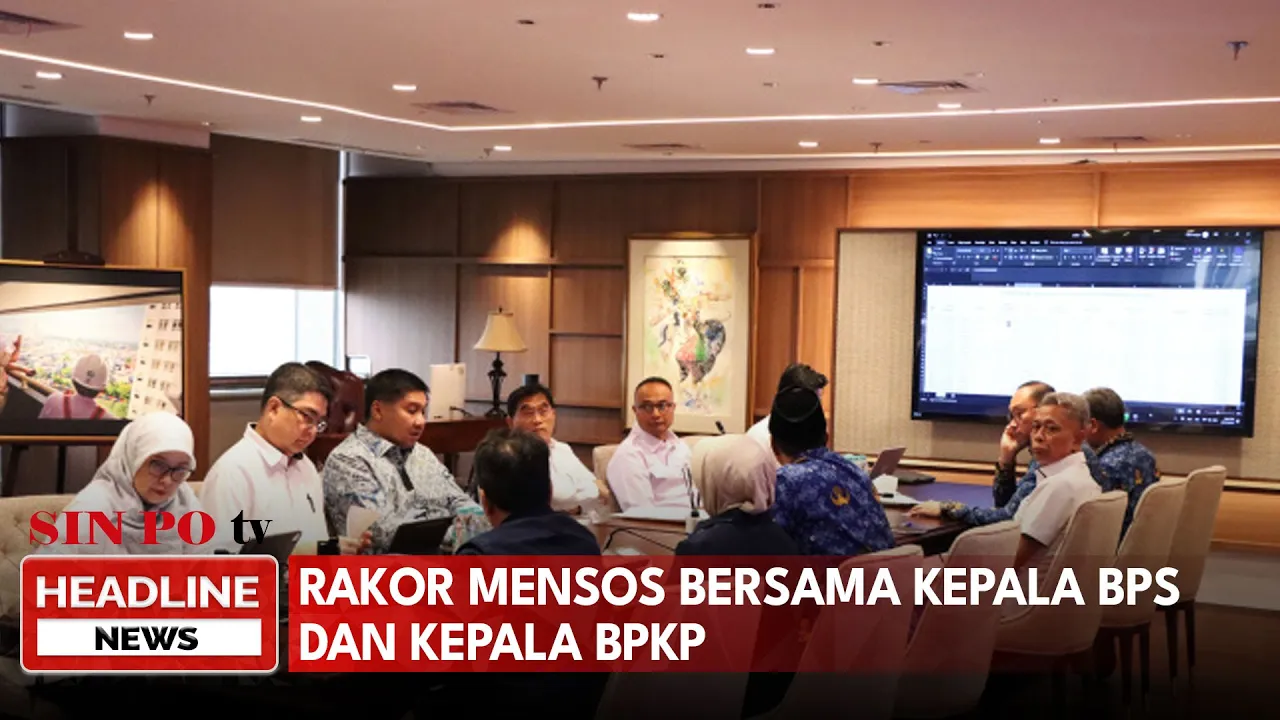 Rakor Mensos Bersama Kepala BPS dan Kepala BPKP