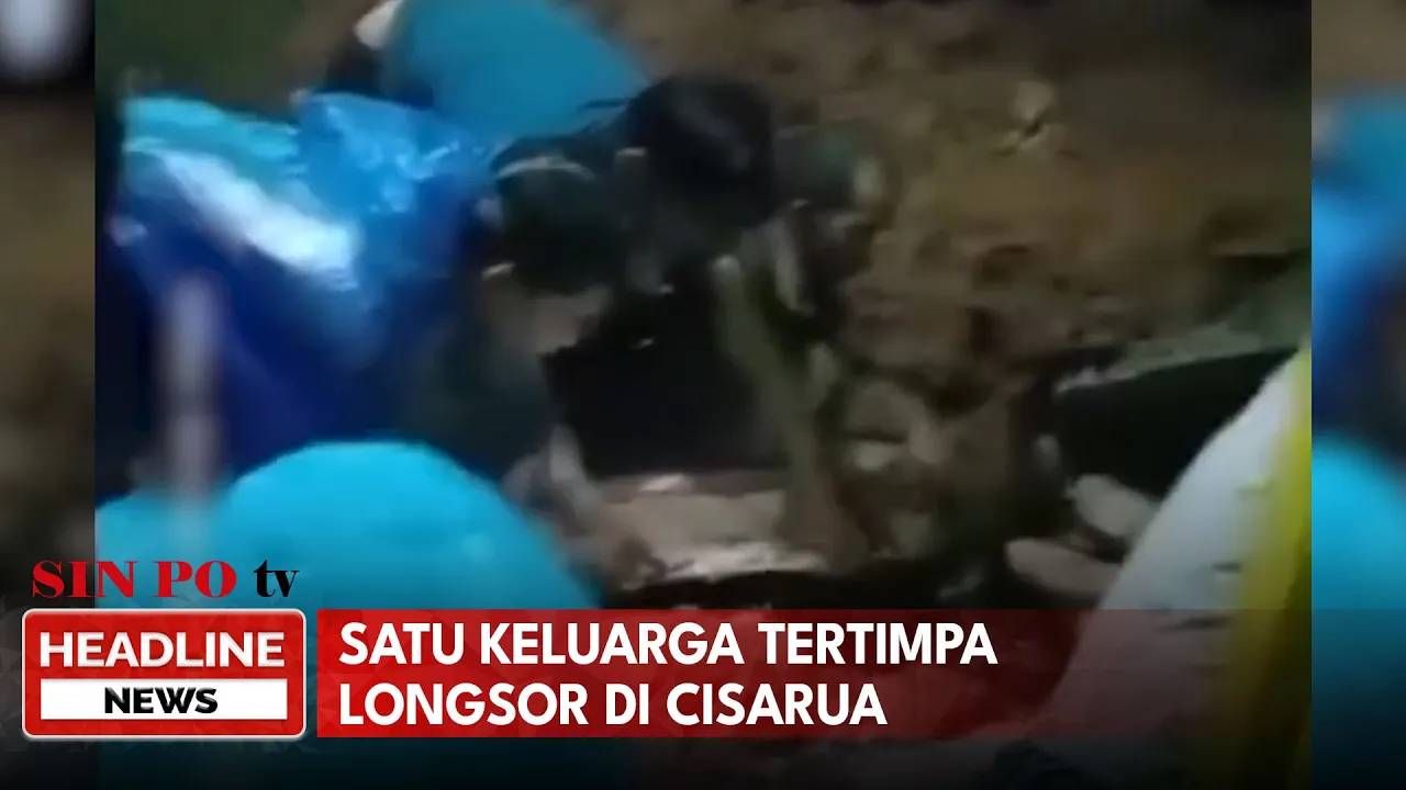 Satu Keluarga Tertimpa Longsor Di Cisarua