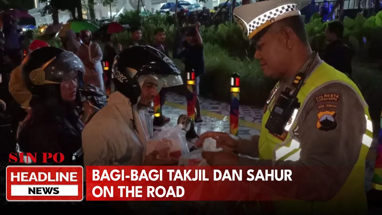 Semarak Ramadhan, Satlantas Solo Berbagi Takjil Dan Makan Sahur Gratis