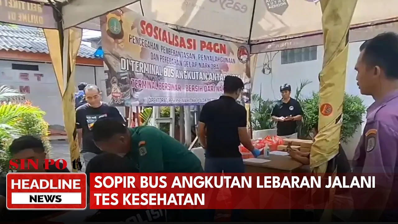 Sopir Bus Angkutan Lebaran Jalani Tes Kesehatan