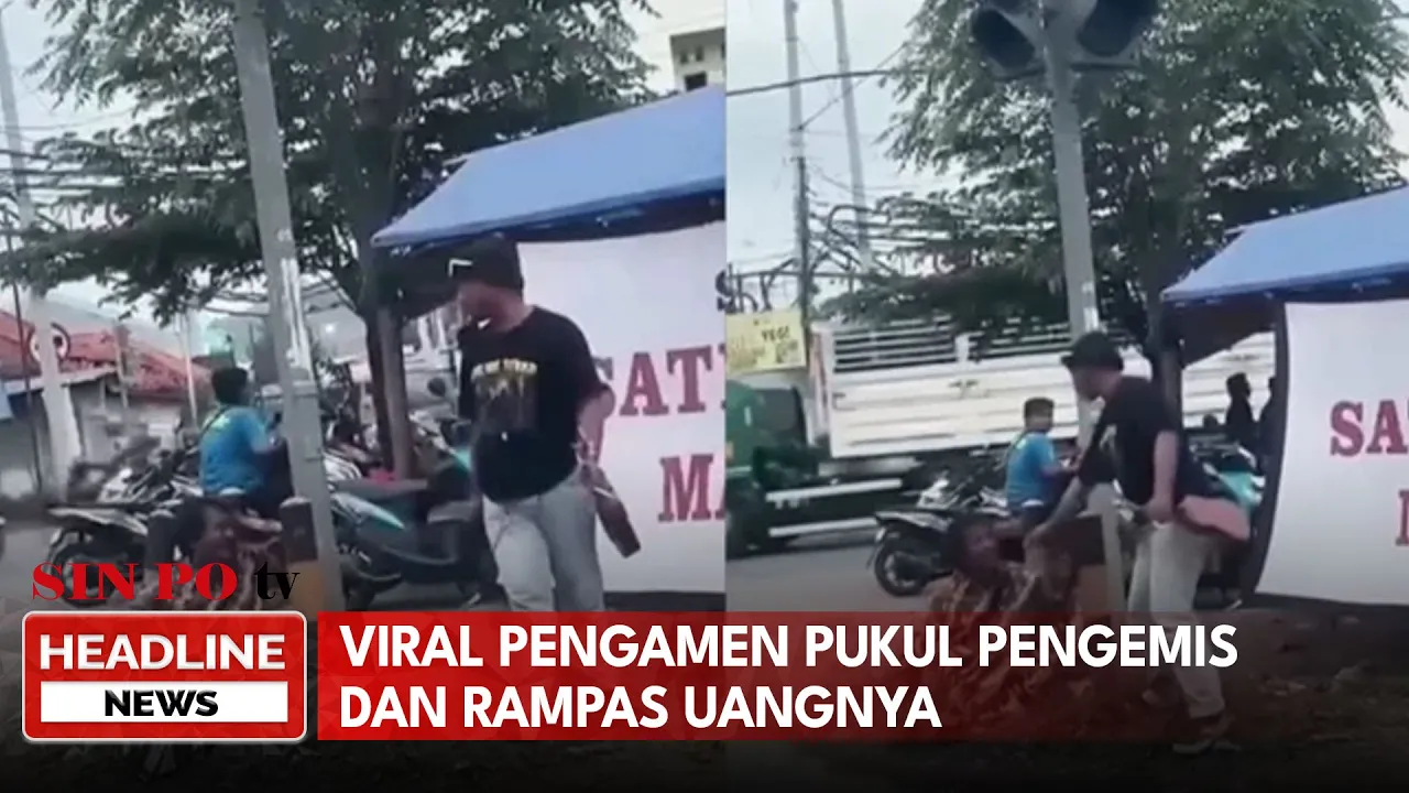 Viral Pengamen Pukul Pengemis dan Rampas Uangnya