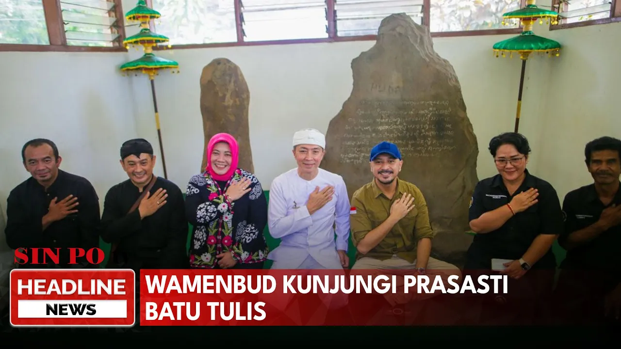 Wamenbud Kunjungi Prasasti Batu Tulis