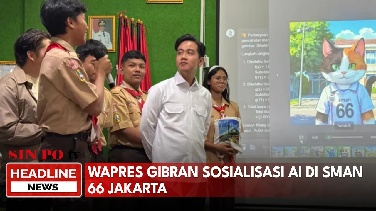 Wapres Gibran Sosialisasi AI di SMAN 66 Jakarta