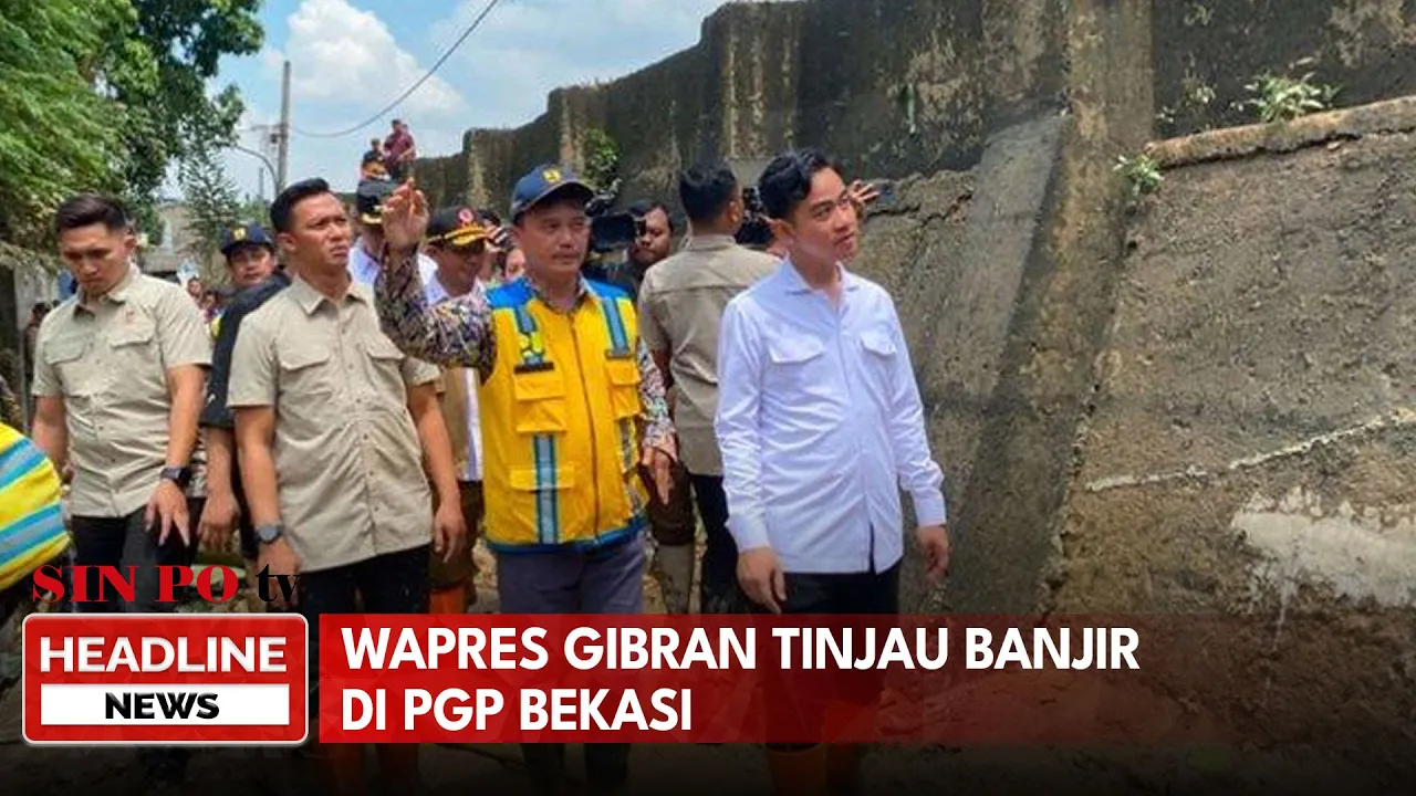 Wapres Gibran Tinjau Banjir Di PGP Bekasi