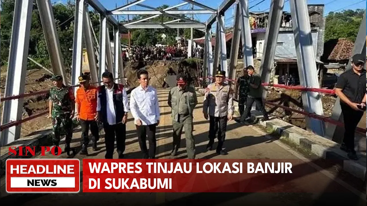 Wapres Tinjau Lokasi Banjir Di Sukabumi