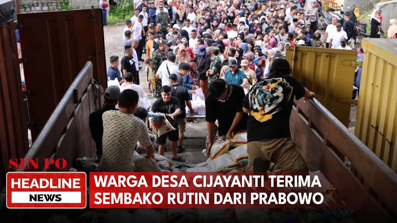 Warga Desa Cijayanti Terima Sembako Rutin dari Prabowo