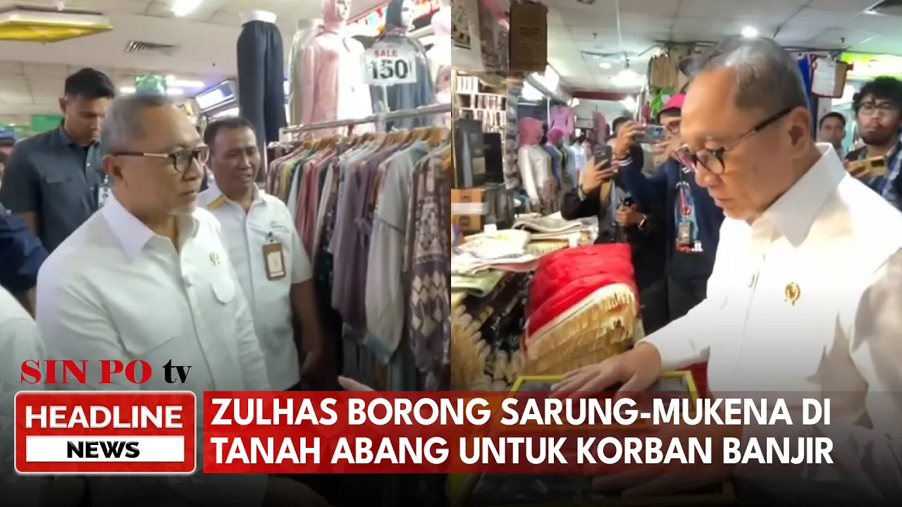 Zulhas Borong Sarung-Mukena di Tanah Abang untuk Korban Banjir