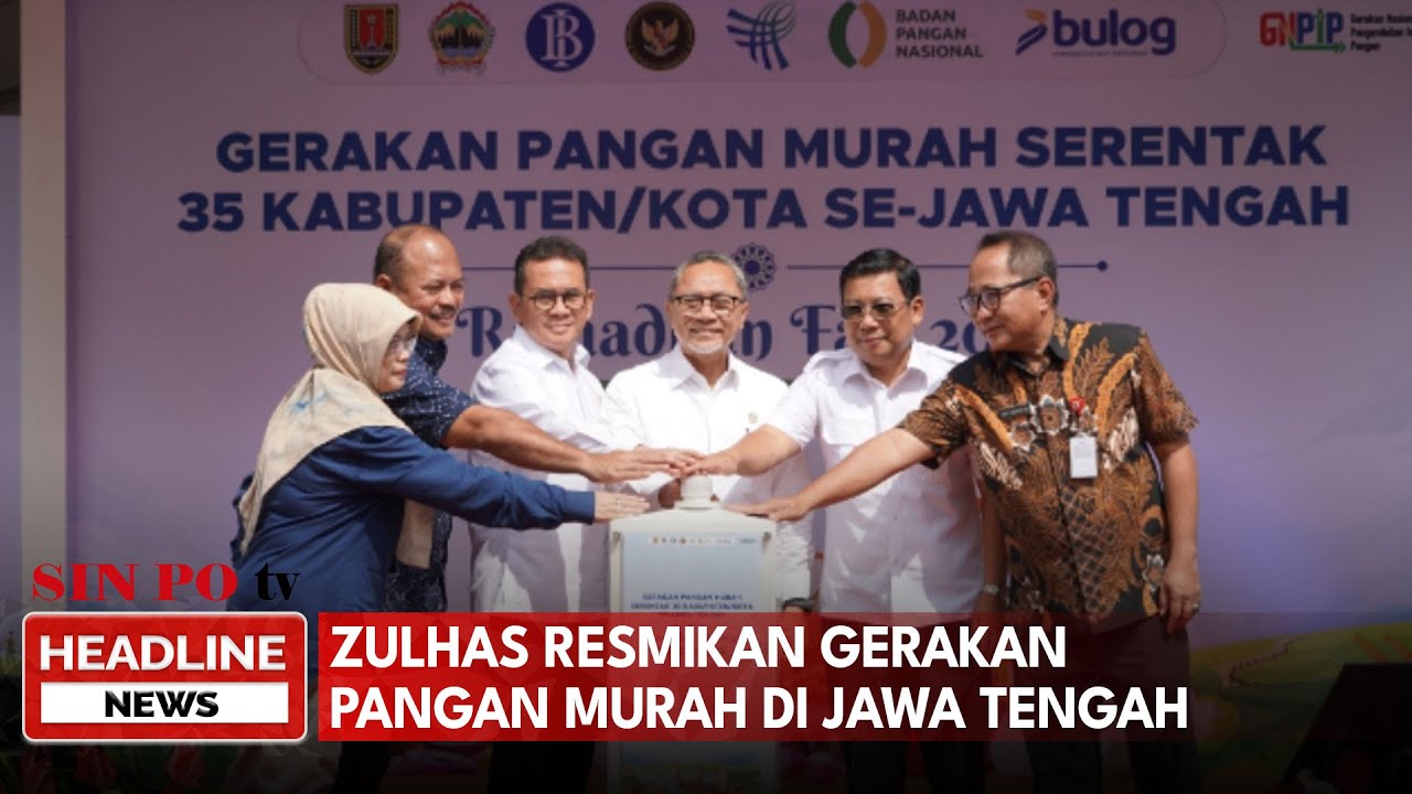 Zulhas Resmikan Gerakan Pangan Murah Di Jawa Tengah