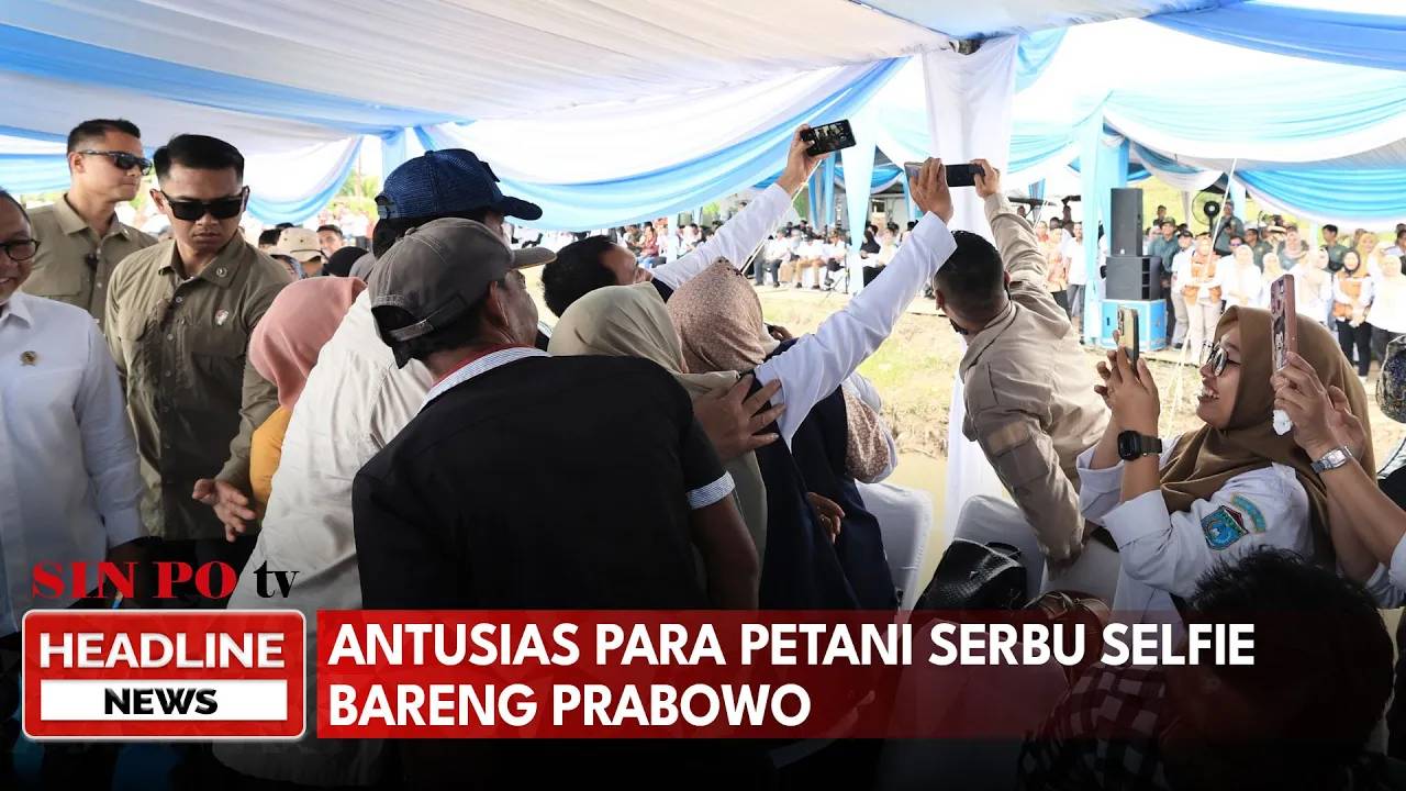 Antusias Para Petani Serbu Selfie Bareng Prabowo