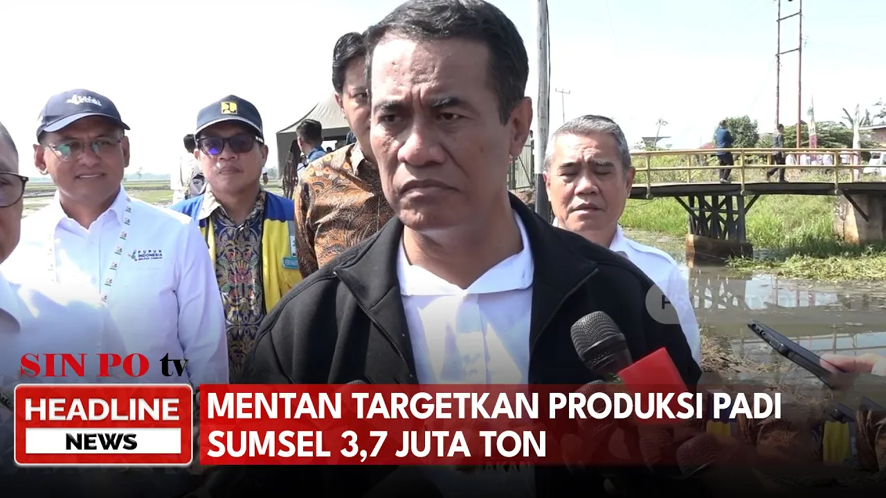 Mentan Targetkan Produksi Padi Sumsel 3,7 Juta Ton