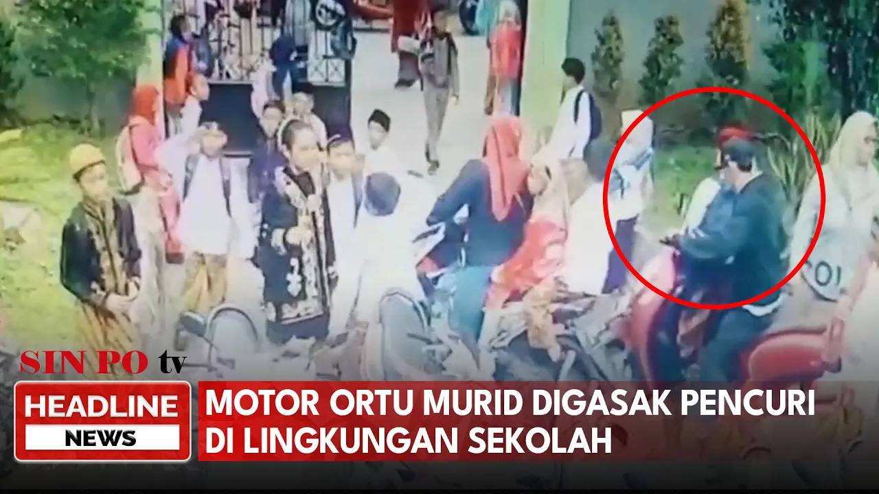 Motor Ortu Murid Digasak Pencuri Di Lingkungan Sekolah