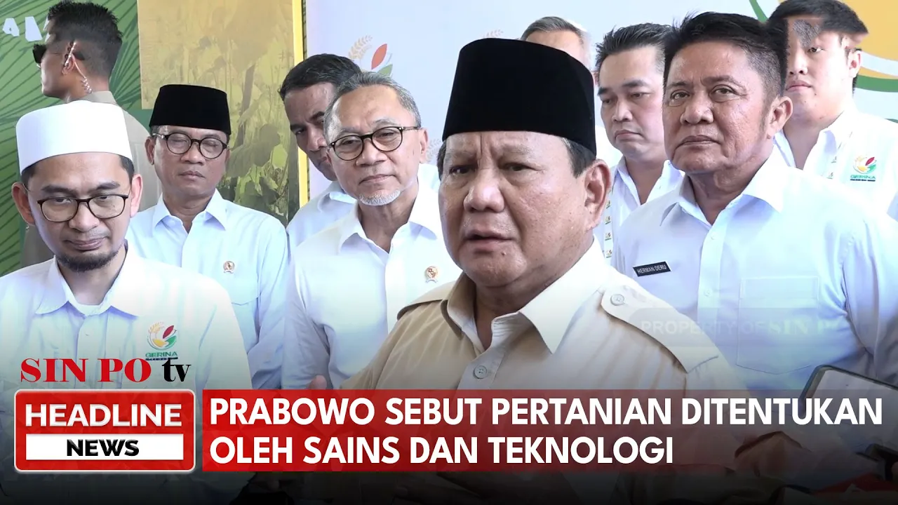 Prabowo Sebut Pertanian Ditentukan oleh Sains dan Teknologi