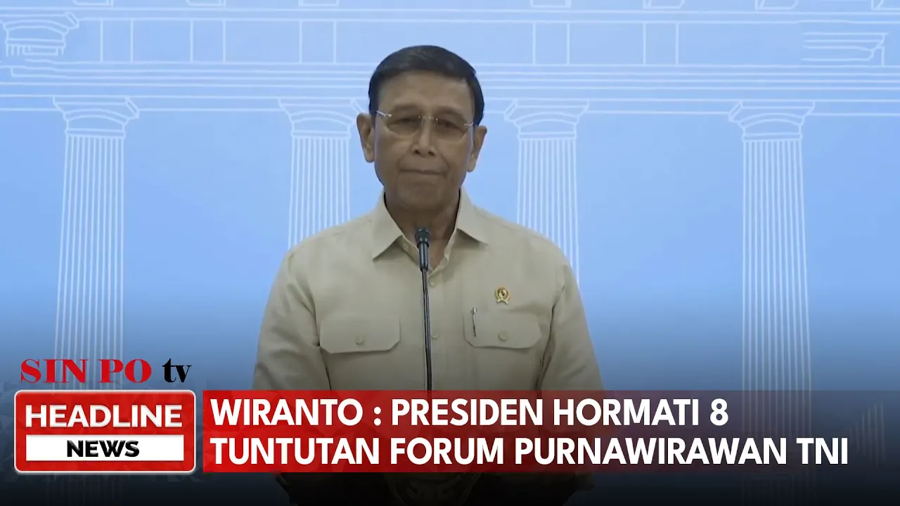Wiranto: Presiden Hormati 8 Tuntutan Forum Purnawirawan TNI