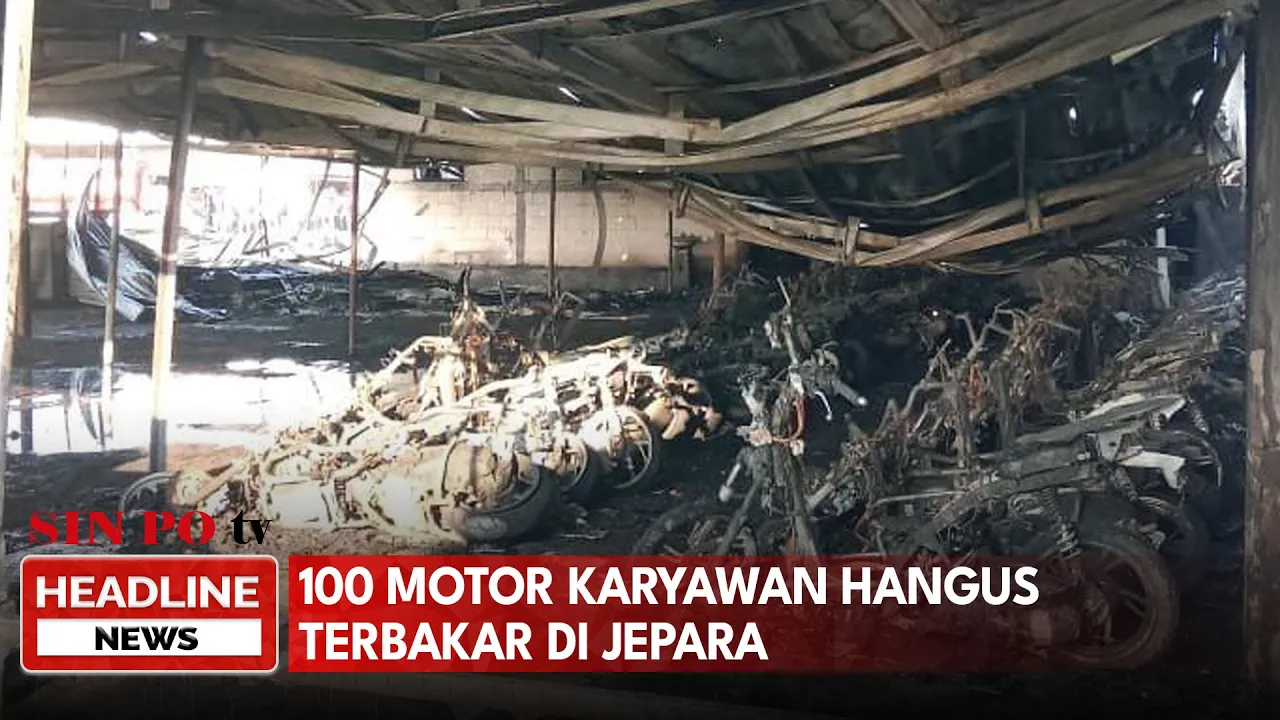100 Motor Karyawan Hangus Terbakar Di Jepara