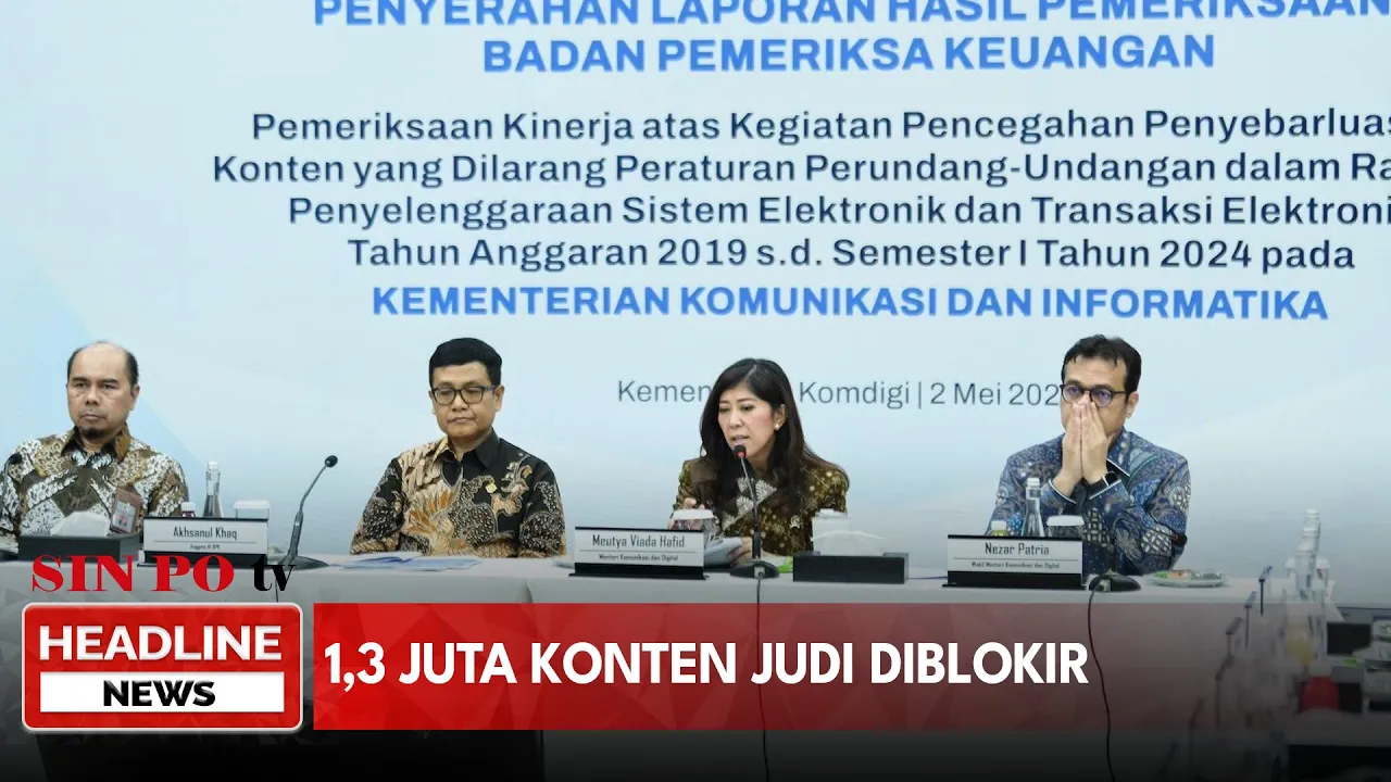 1,3 Juta Konten Judi Diblokir