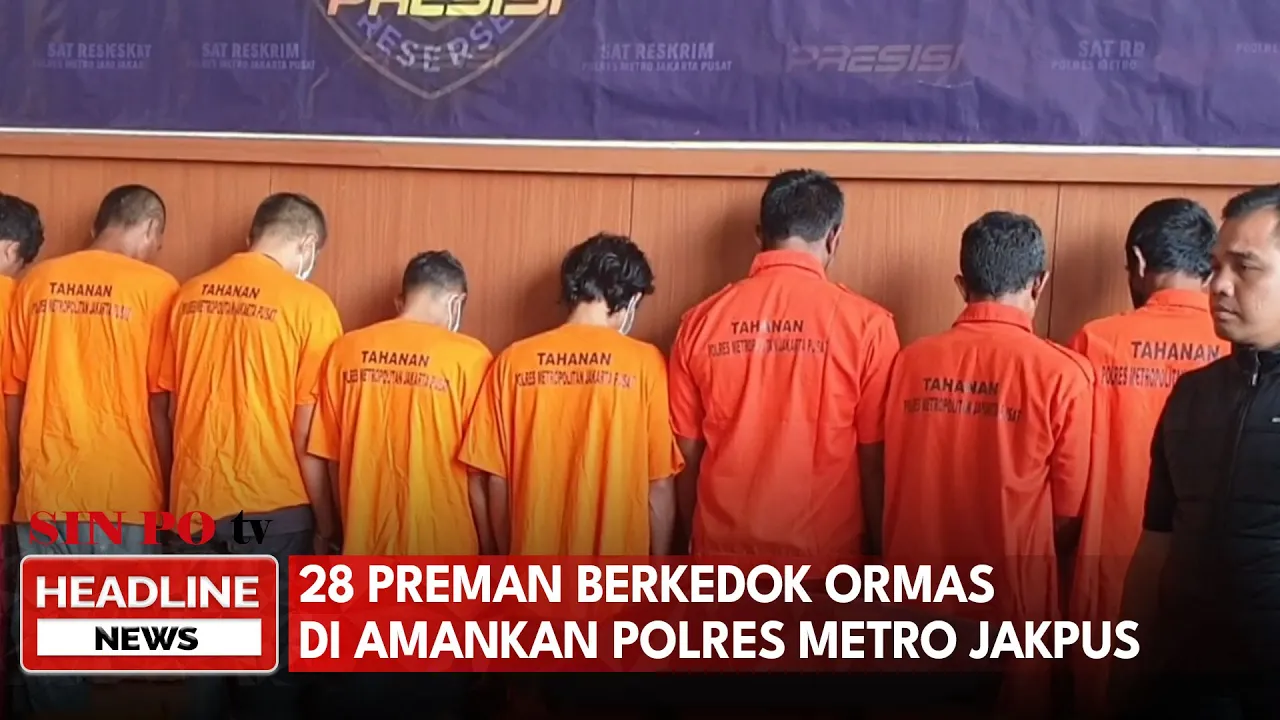 28 Preman Berkedok Ormas Diamankan Polres Metro Jakpus