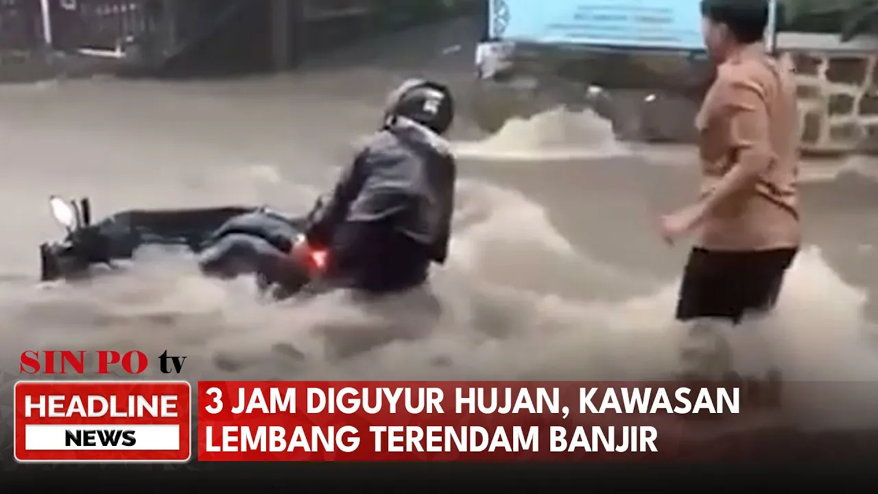 3 Jam Diguyur Hujan, Kawasan Lembang Terendam Banjir