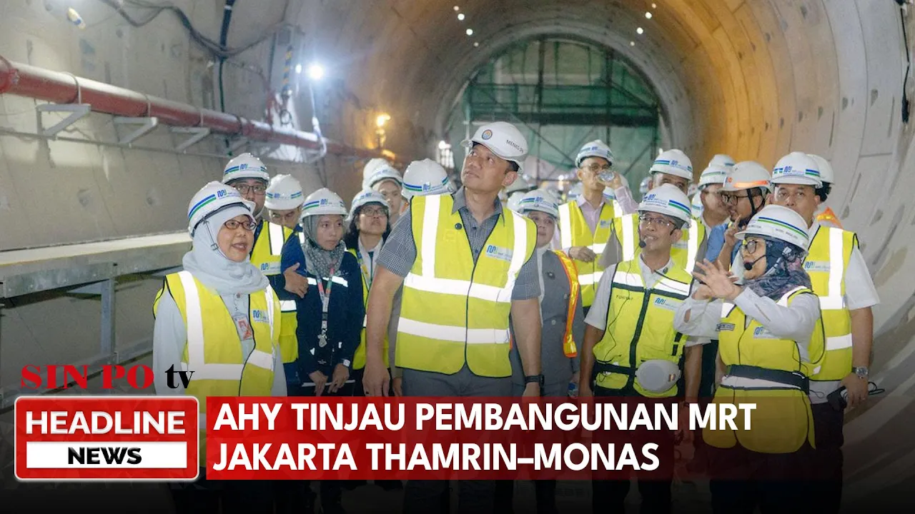 AHY Tinjau Pembangunan MRT Jakarta Thamrin–Monas