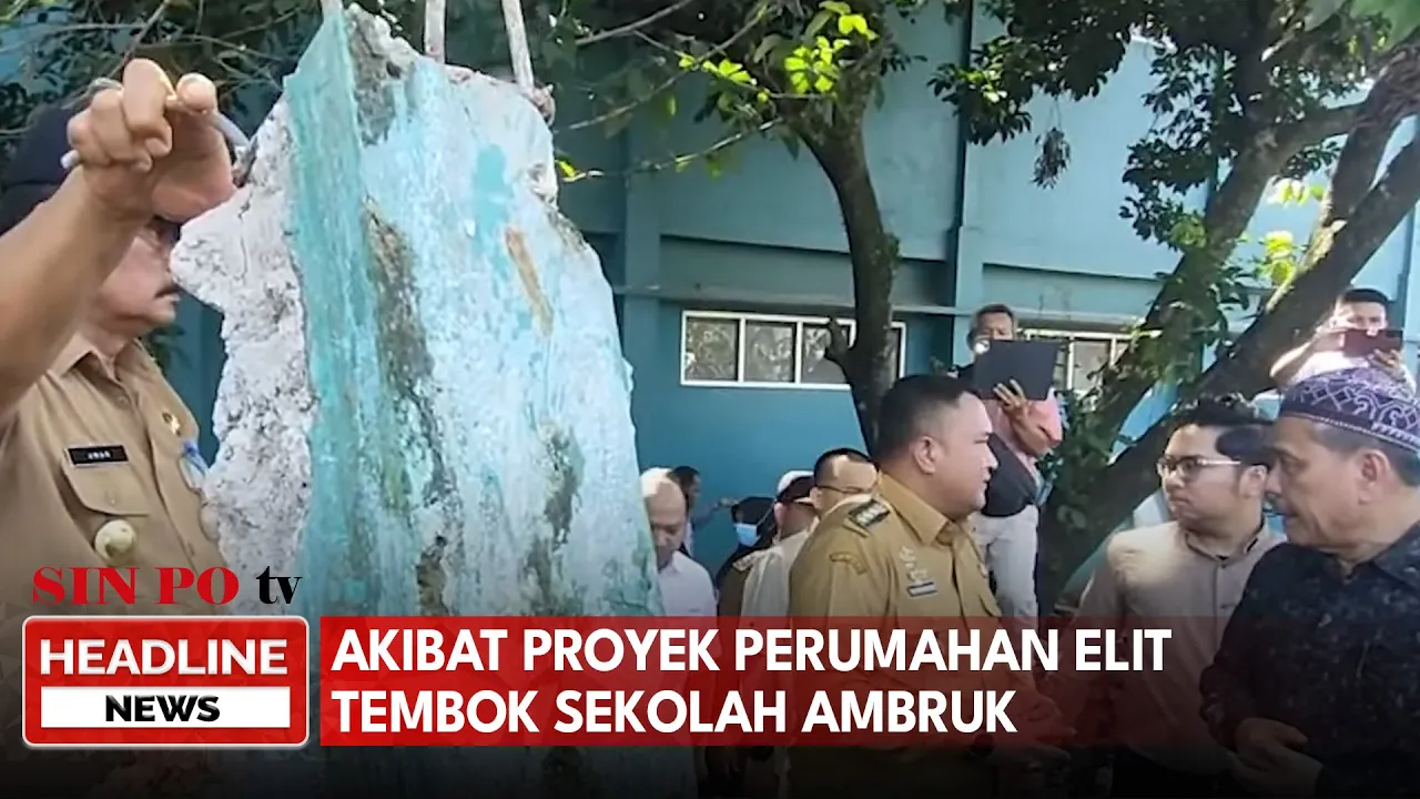 Akibat Proyek Perumahan Elit Tembok Sekolah Ambruk