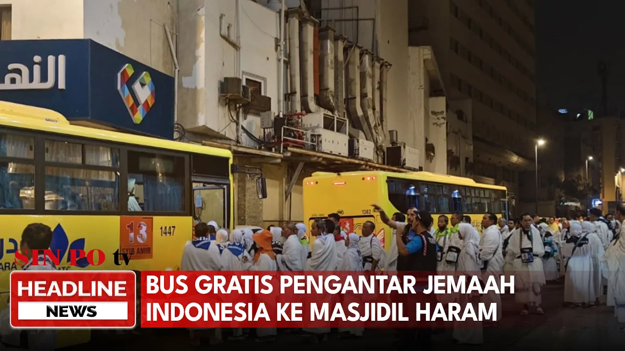 Bus Gratis Pengantar Jemaah Indonesia ke Masjidil Haram