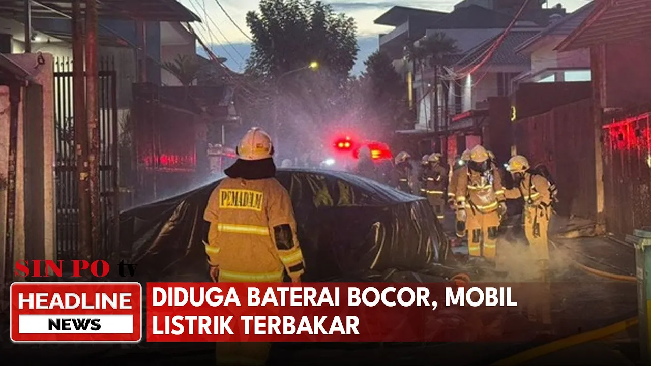 Diduga Baterai Bocor, Mobil Listrik Terbakar