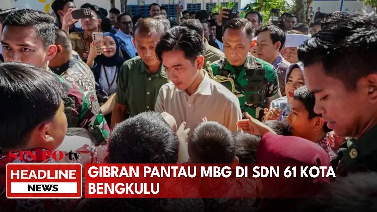 Gibran Pantau MBG Di SDN 61 Kota Bengkulu