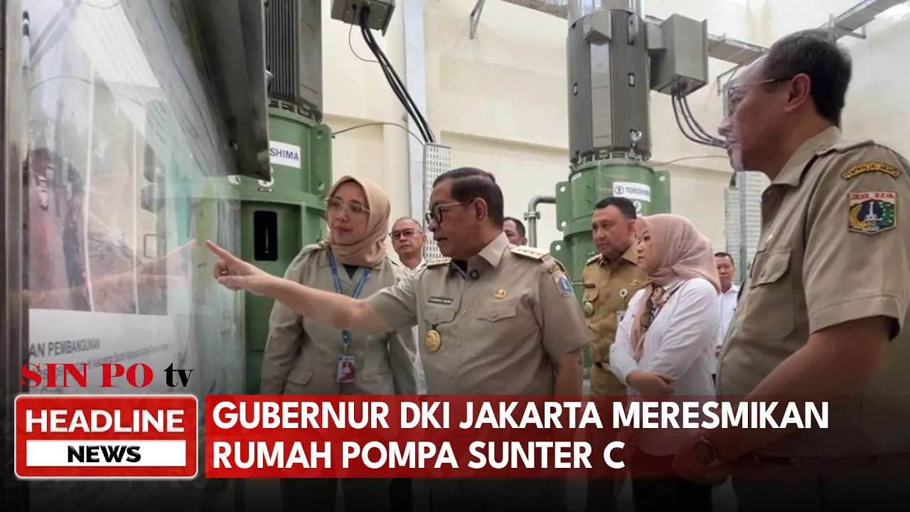 Gubernur DKI Jakarta Meresmikan Rumah Pompa Sunter C
