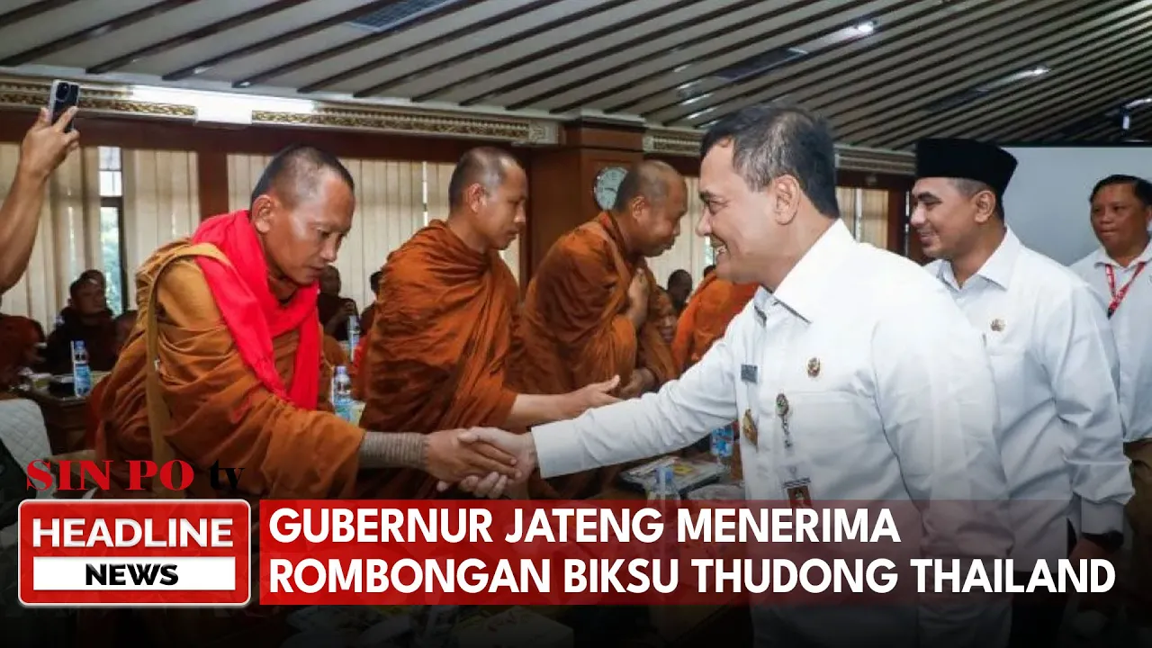 Gubernur Jateng Menerima Rombongan Biksu Thudong Thailand