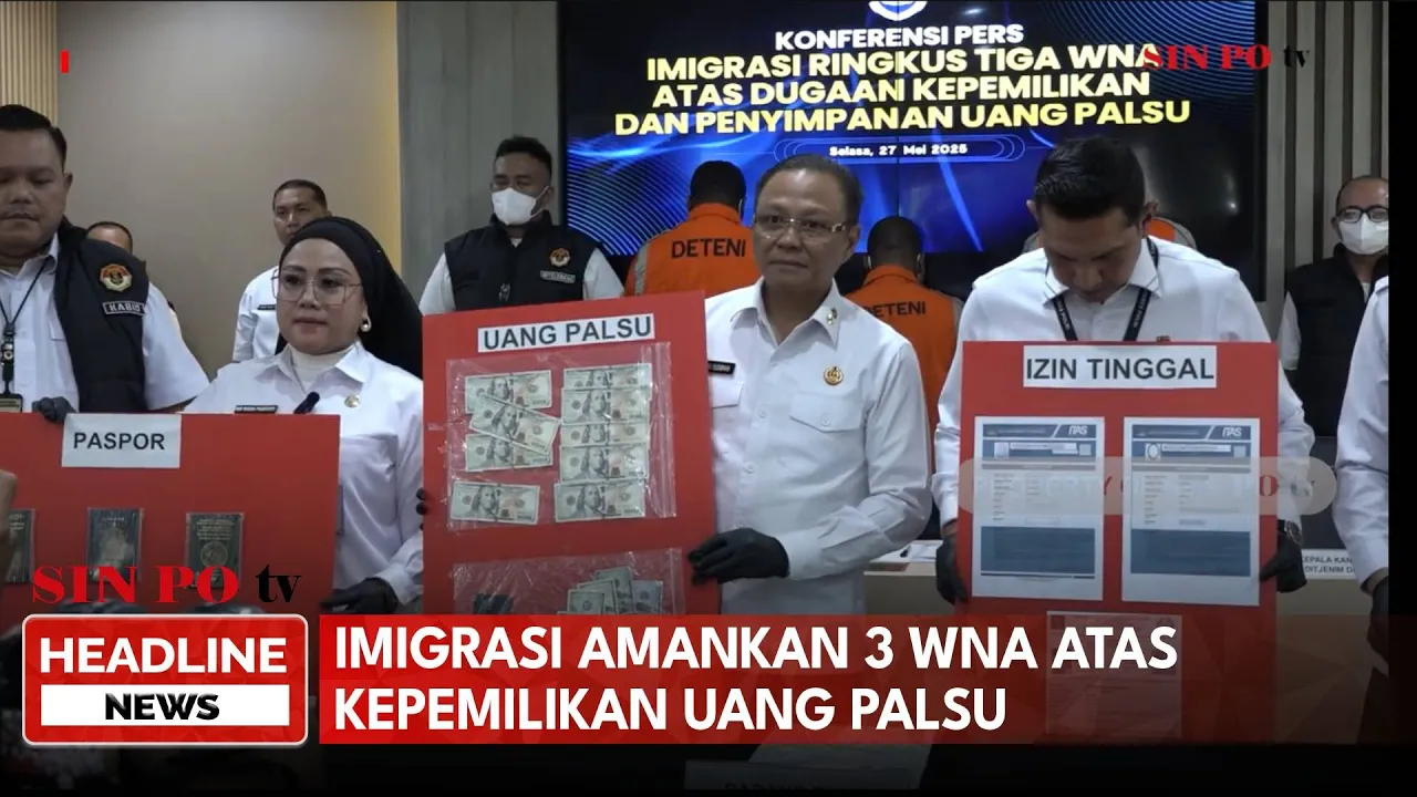 Imigrasi Amankan 3 WNA Atas Kepemilikan Uang Palsu