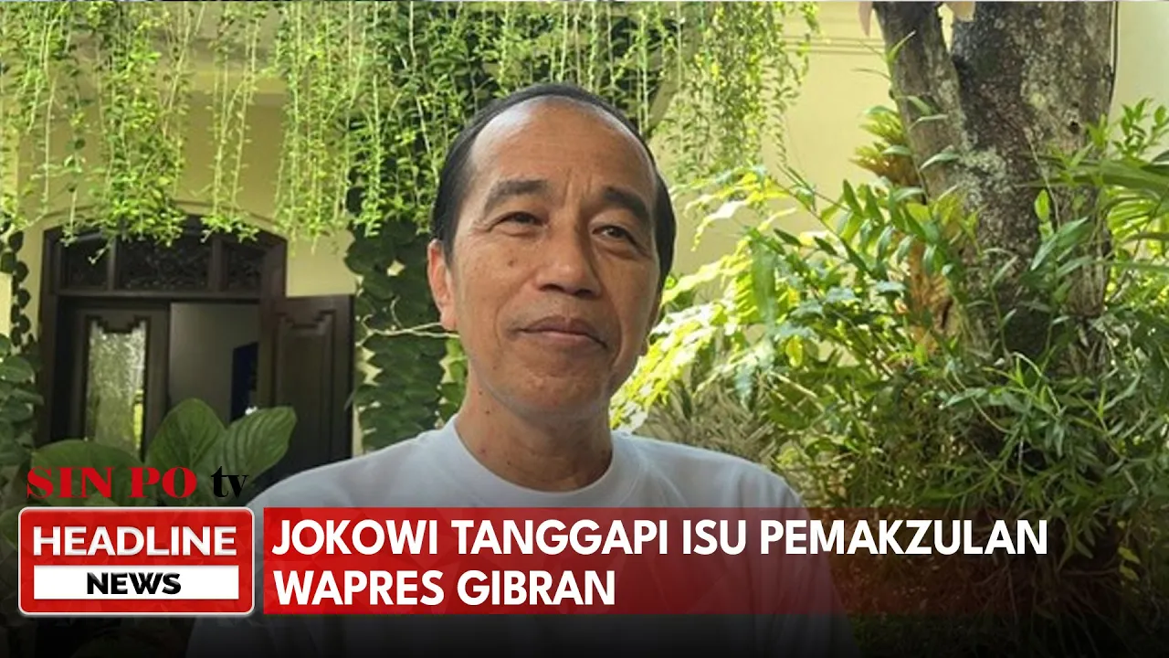 Jokowi Tanggapi Isu Pemakzulan Wapres Gibran