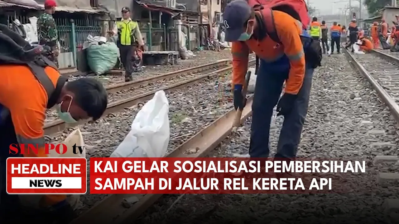 KAI Gelar Sosialisasi Pembersihan Sampah di Jalur Rel Kereta Api