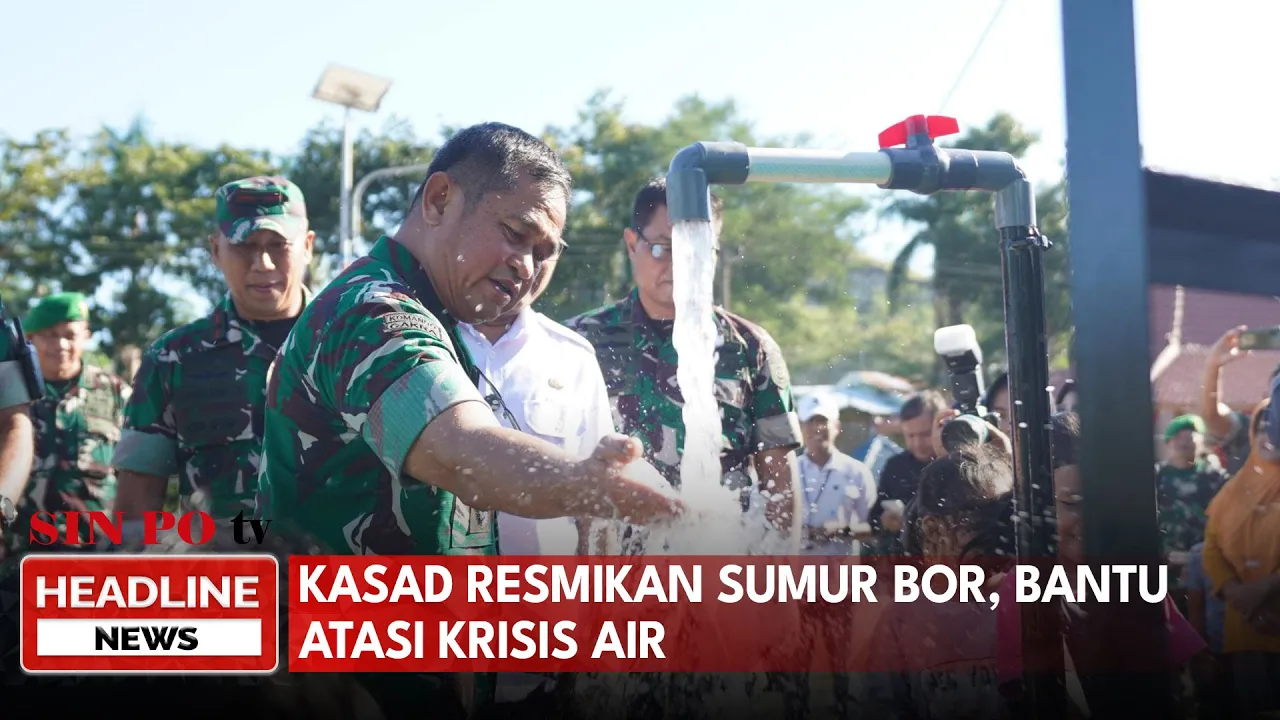 Kasad Resmikan Sumur Bor, Bantu Atasi Krisis Air